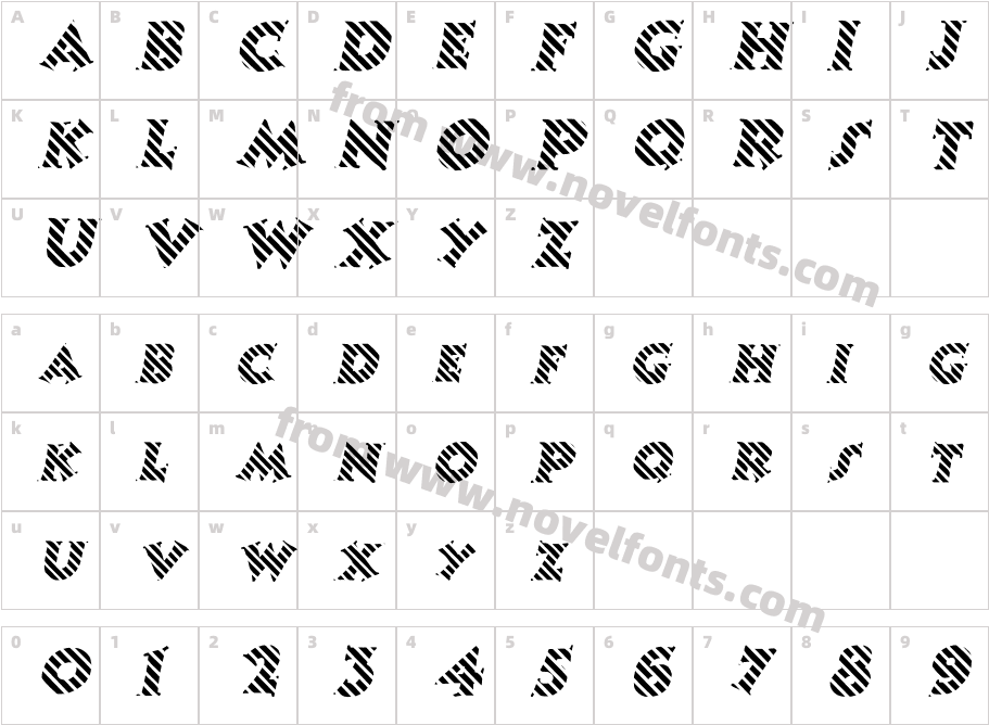 CandyStripe_ObliqueCharacter Map