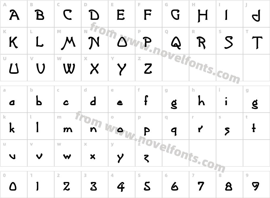 CannolotScriptSSK_BoldCharacter Map