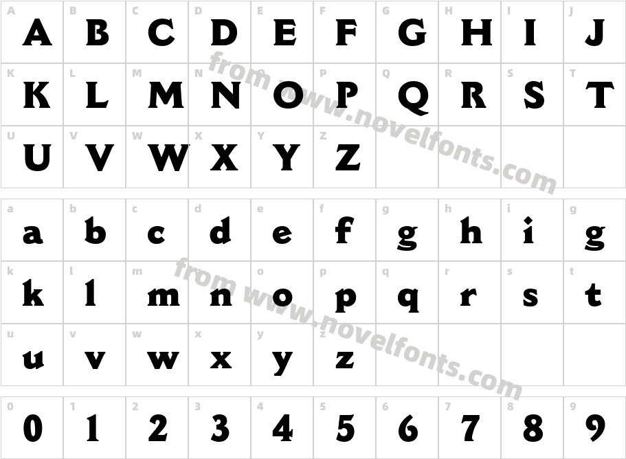 Cantoria-MT-Std-Extra-Bold_9232Character Map