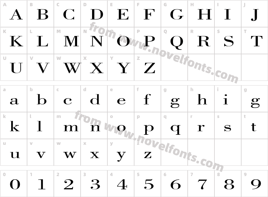 CapelliExtendedCharacter Map