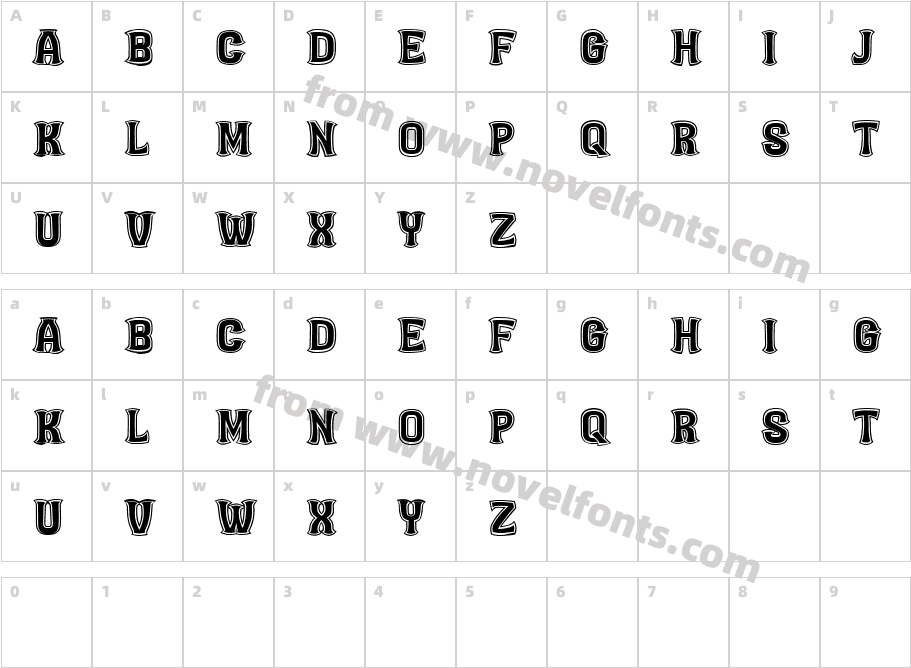 Capo RegularCharacter Map