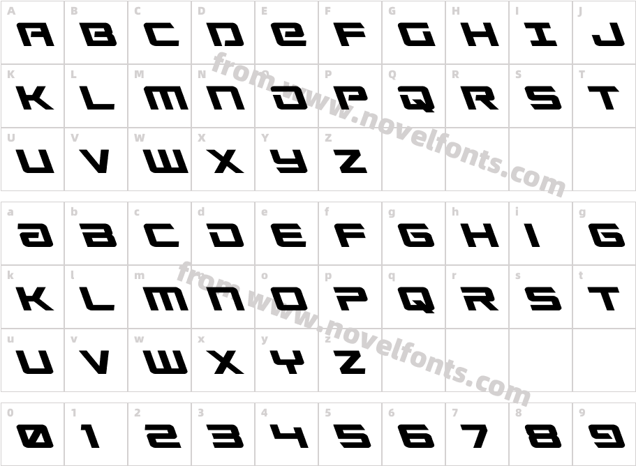 Captain Falcon Super-LeftalicCharacter Map