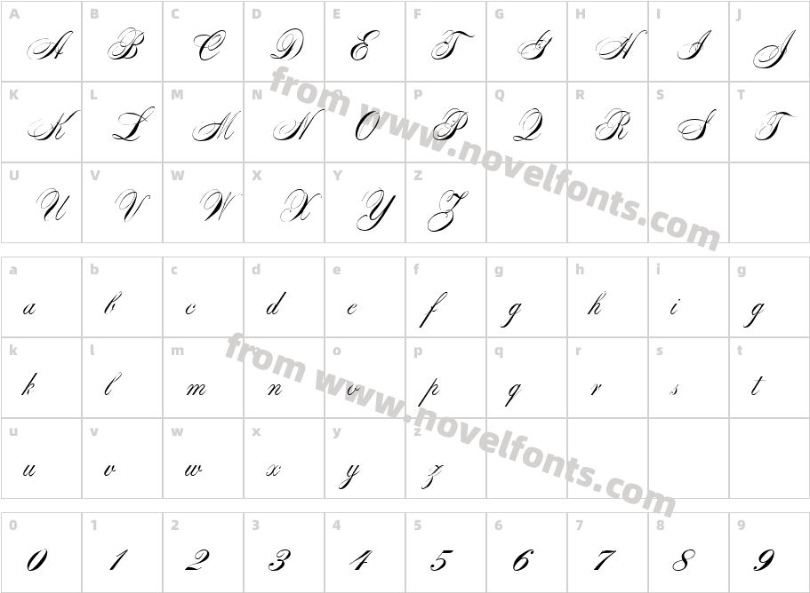 CaravelleCharacter Map