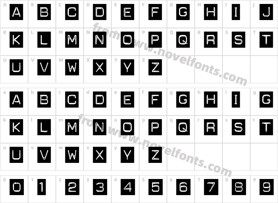 Carbon14_Labeler_Black_TapeCharacter Map