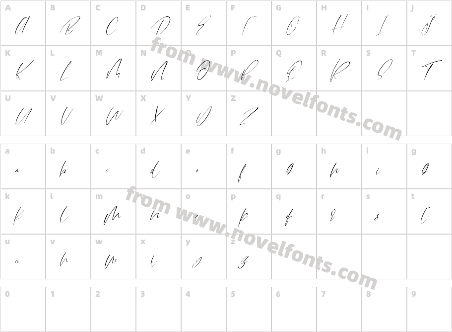 CaretuneCharacter Map