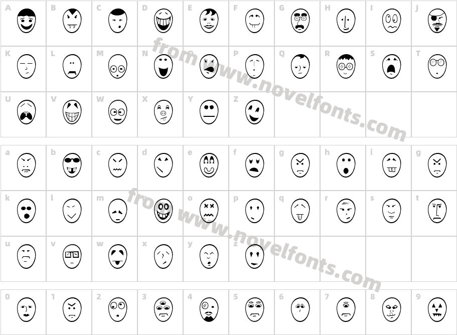 CaricatureCharacter Map