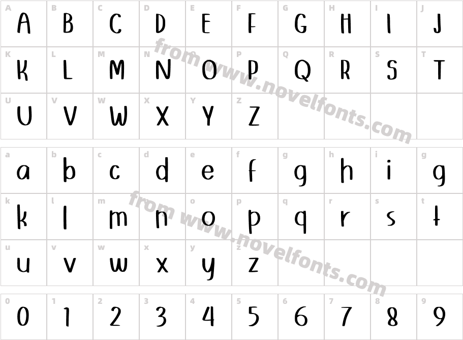 Carloman RegularCharacter Map