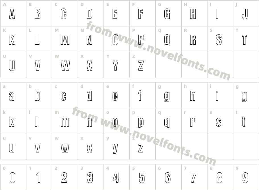 Advertisers Outline RegularCharacter Map