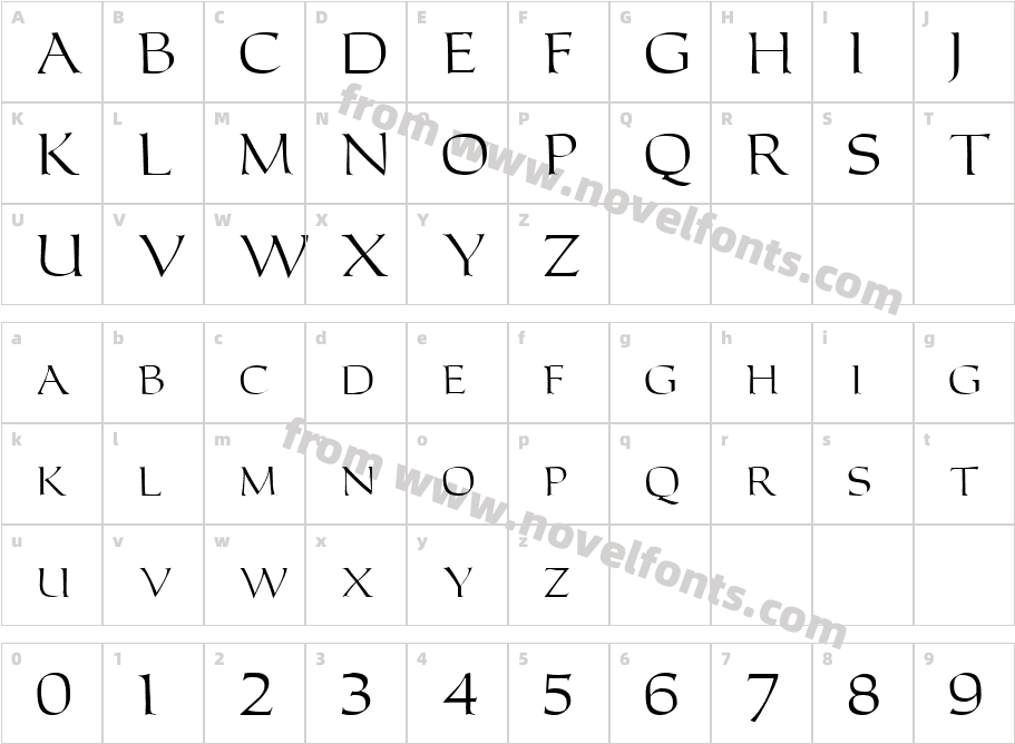 Caroller DBCharacter Map