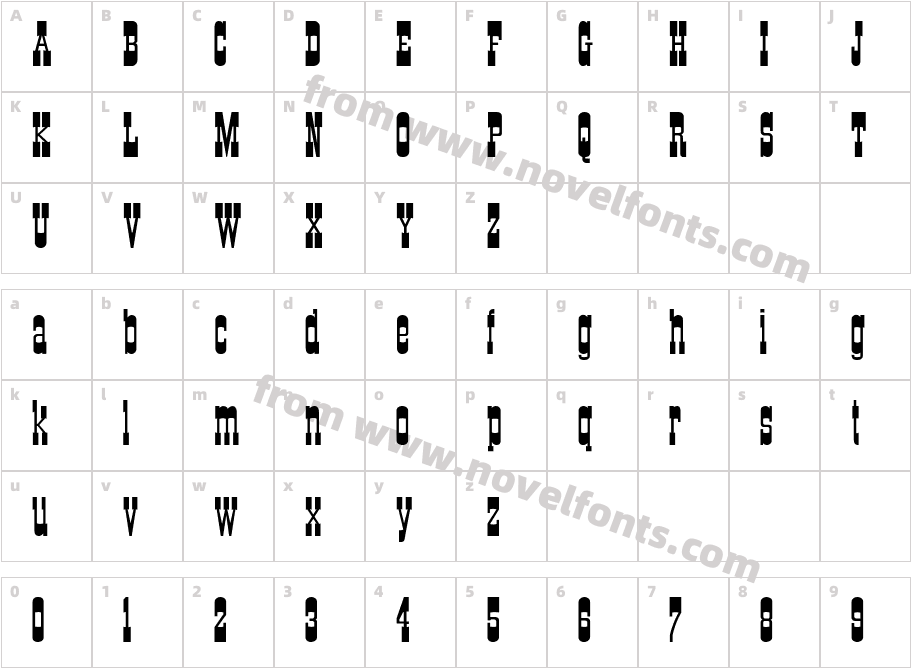 CartWrightCharacter Map