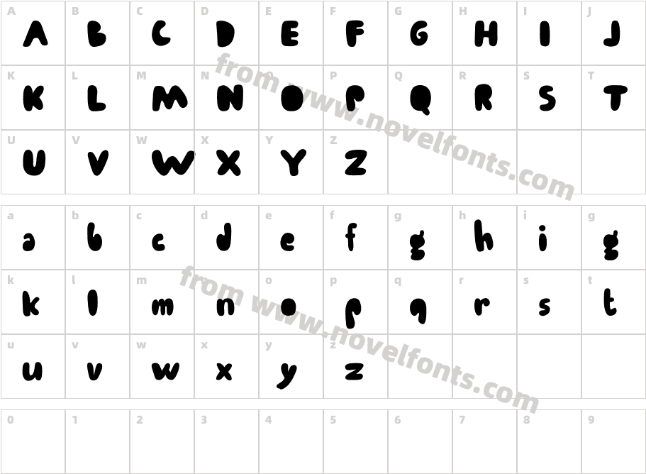 Endutt NormalCharacter Map