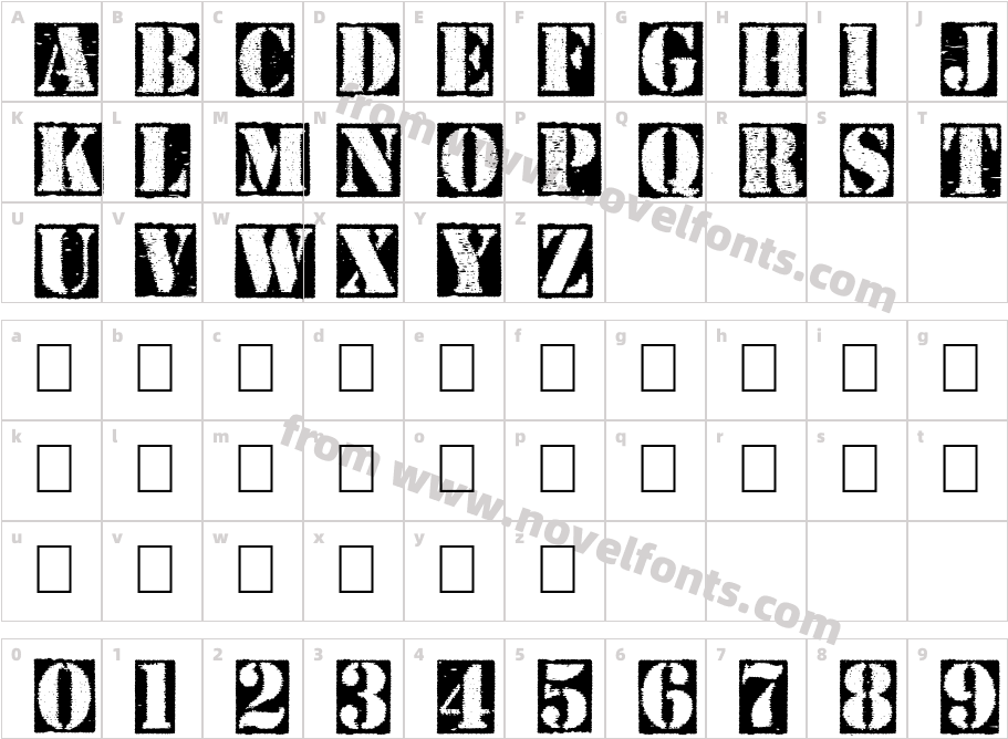 CartonCharacter Map