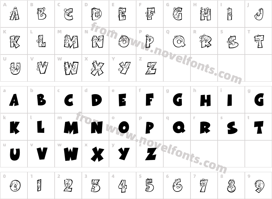 Cartoon Party TimeCharacter Map