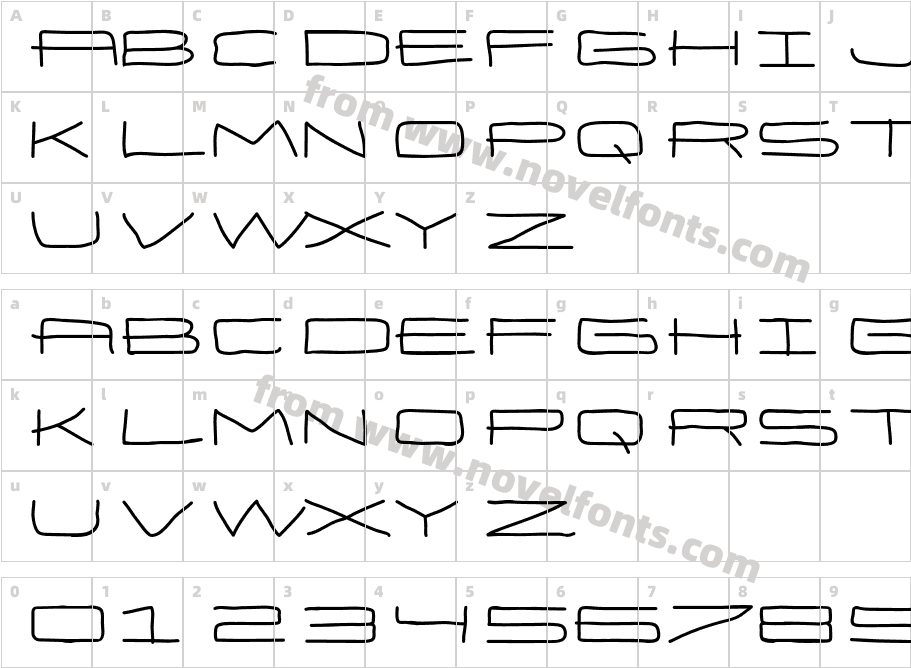 Eneas Expanded BoldCharacter Map