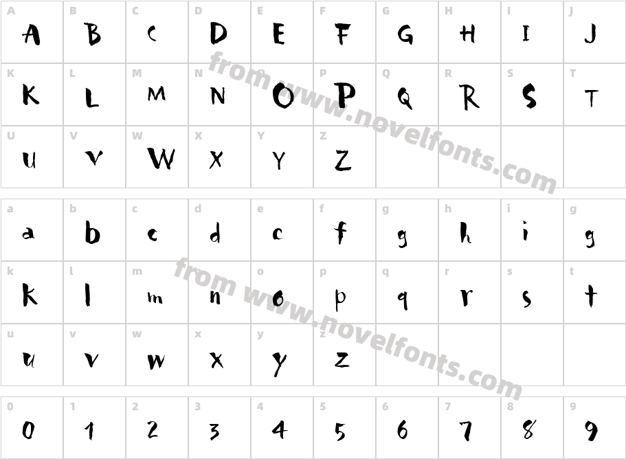 Carumba LETCharacter Map