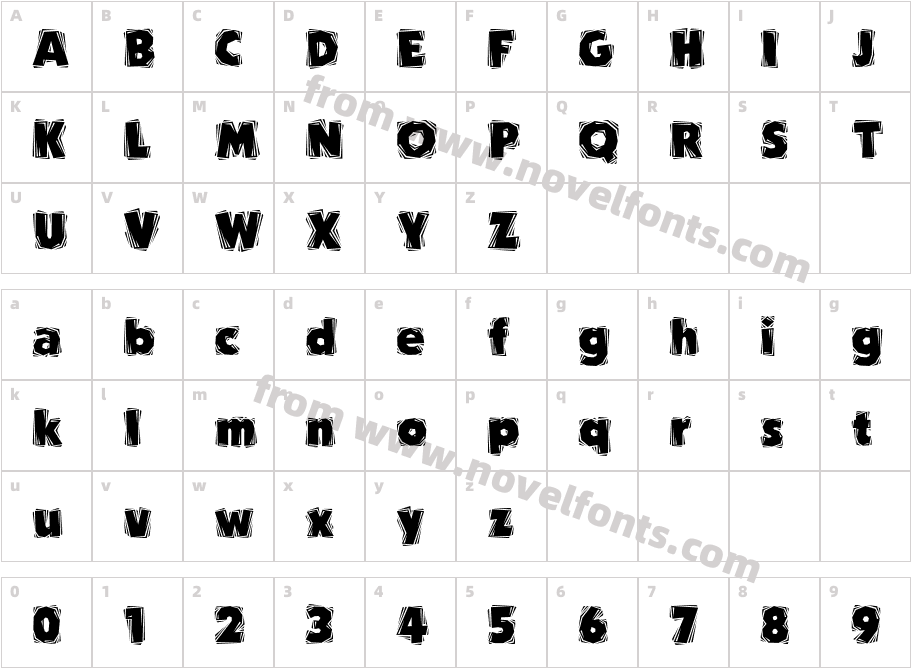 Carver ICGCharacter Map