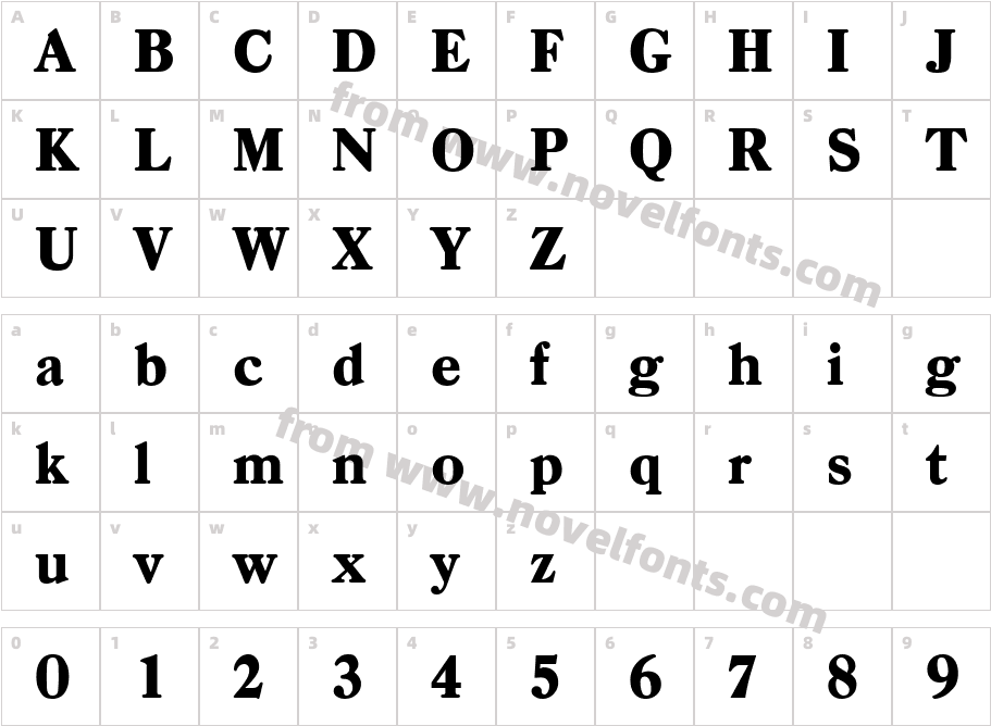 Casad-ExtraBoldCharacter Map