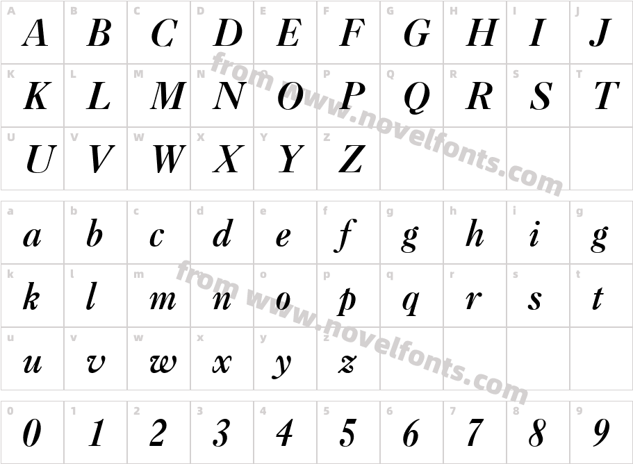 Caslon 3 LTCharacter Map