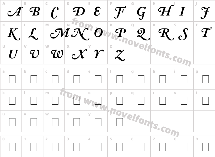 Caslon Swash SSiCharacter Map