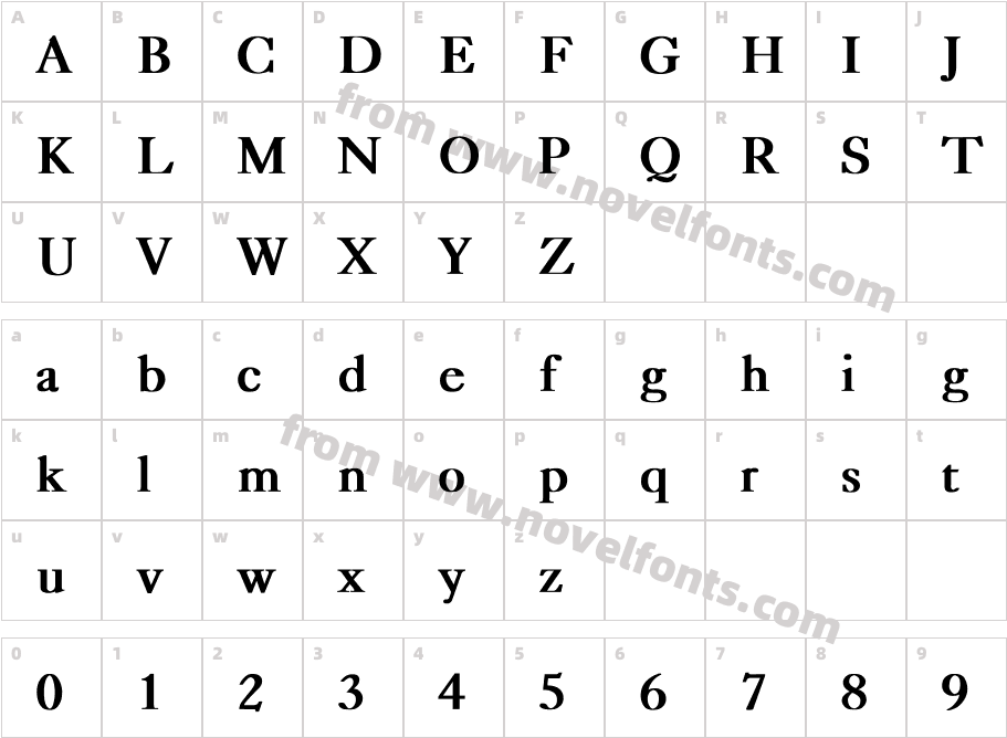 Caslon-Light BoldCharacter Map