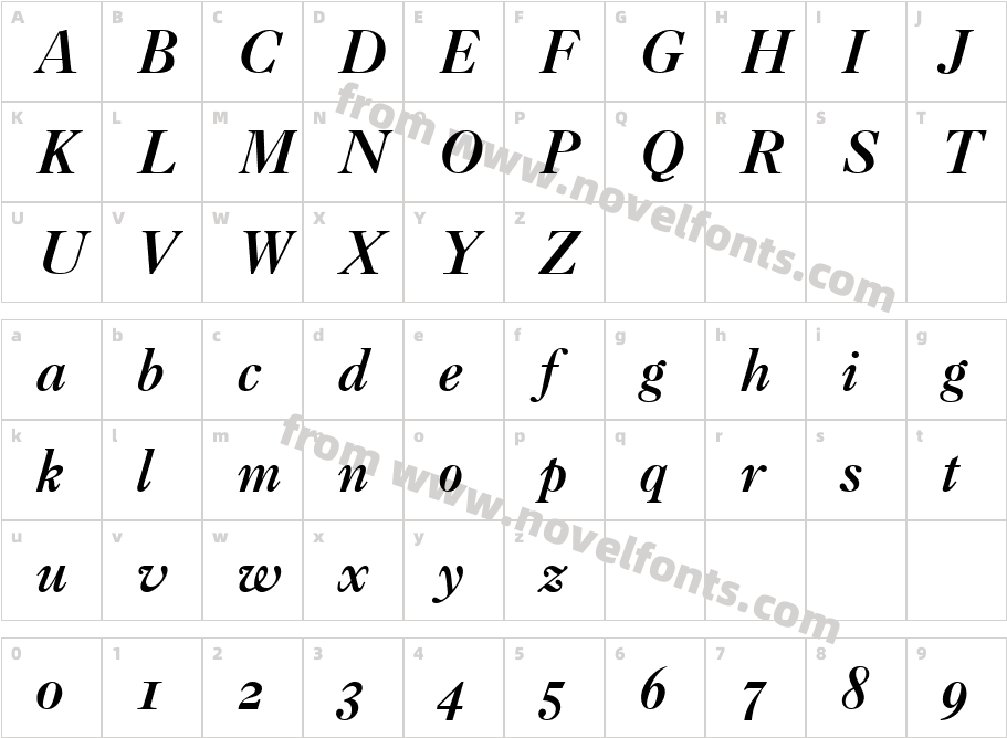 Caslon3OldstyleFiguresCharacter Map