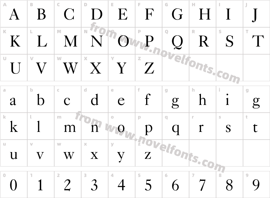 CaslonC540BTCharacter Map