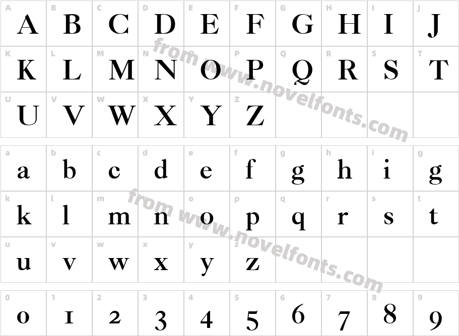 Caslon_Classico_BoldCharacter Map