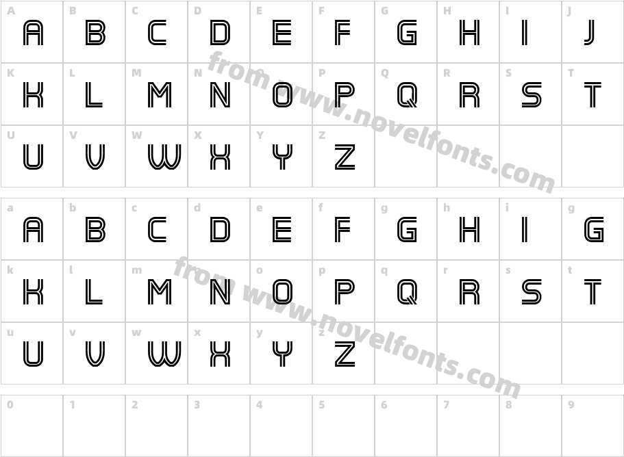 Catalog RegularCharacter Map