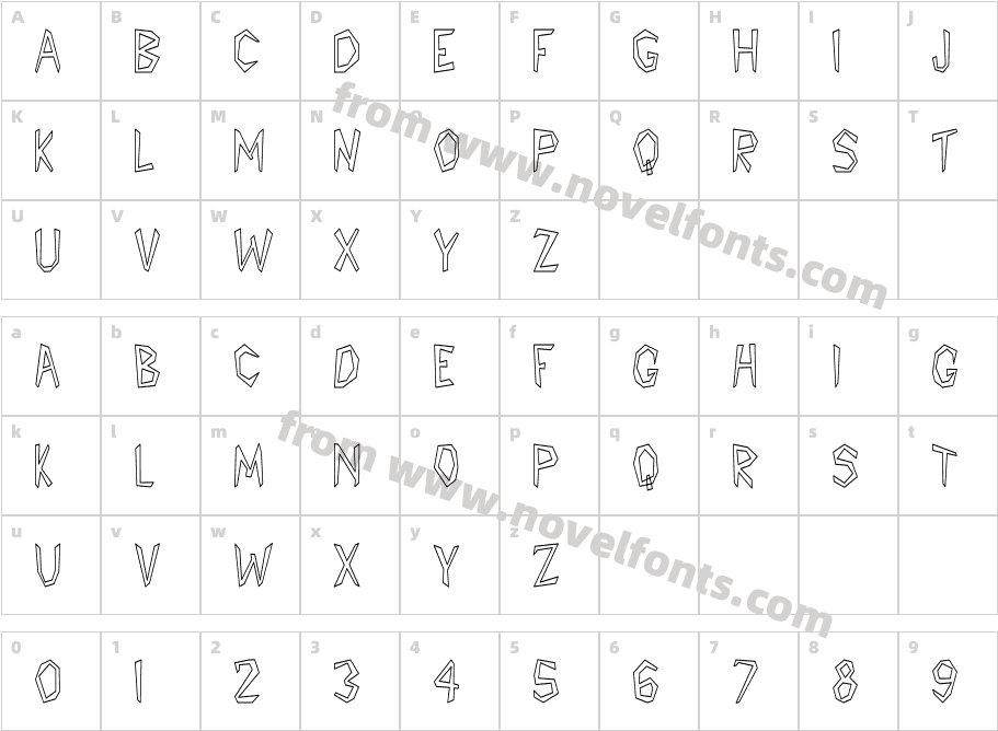 CavemanHCCharacter Map