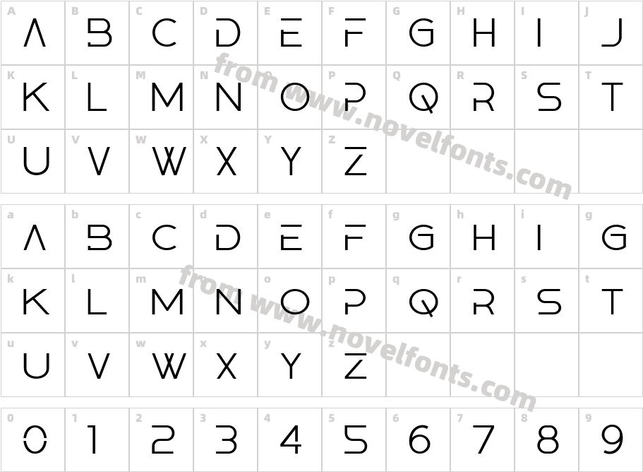 Caxo-eZm96Character Map