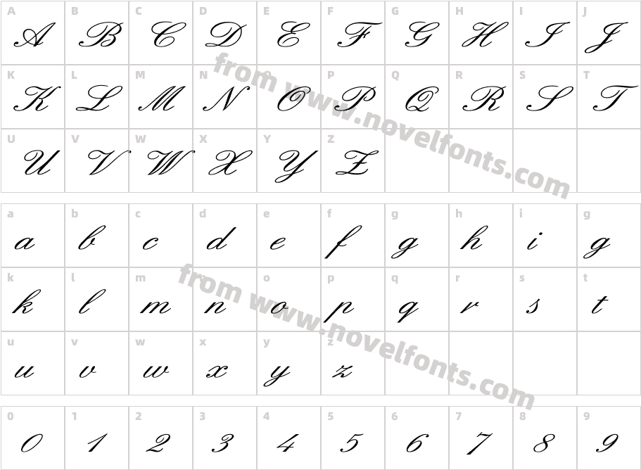 English WdCharacter Map