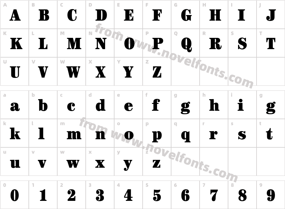 CenturyLT-UltraCondensedCharacter Map