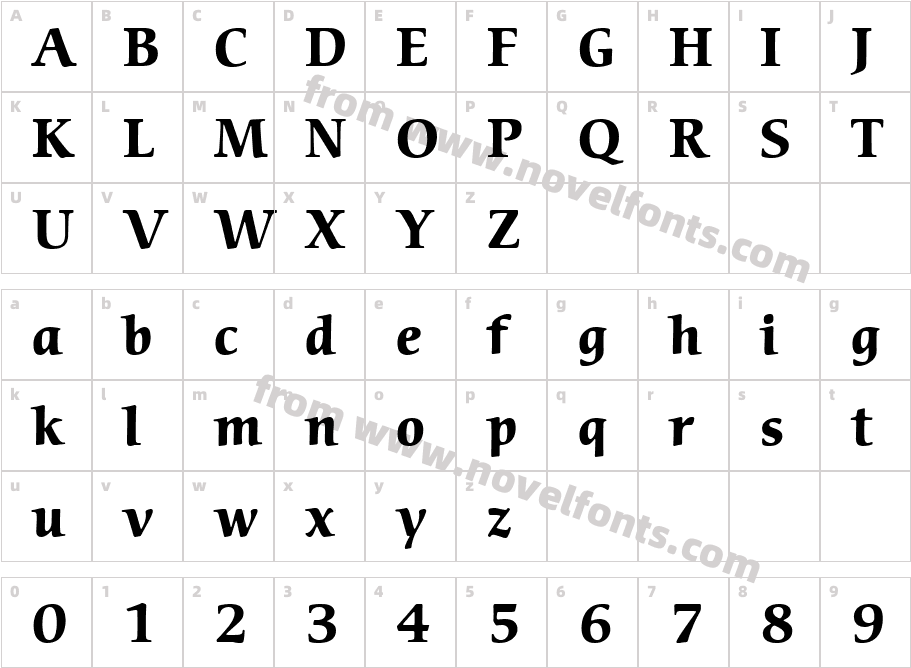 CerigoLT-BoldCharacter Map