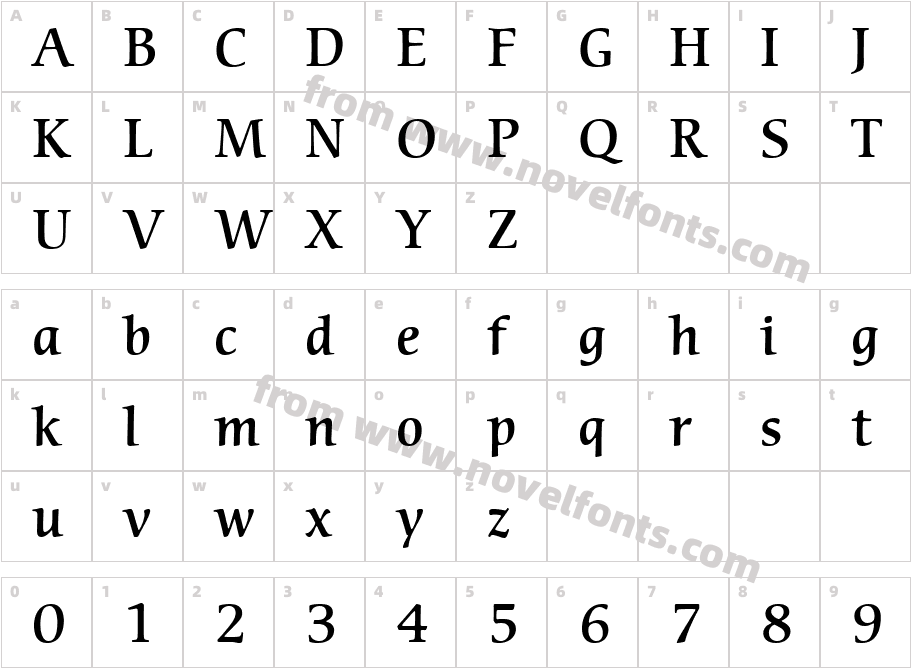 CerigoLT-MediumCharacter Map