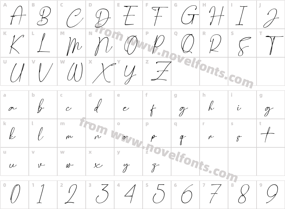 CeritaRegularCharacter Map