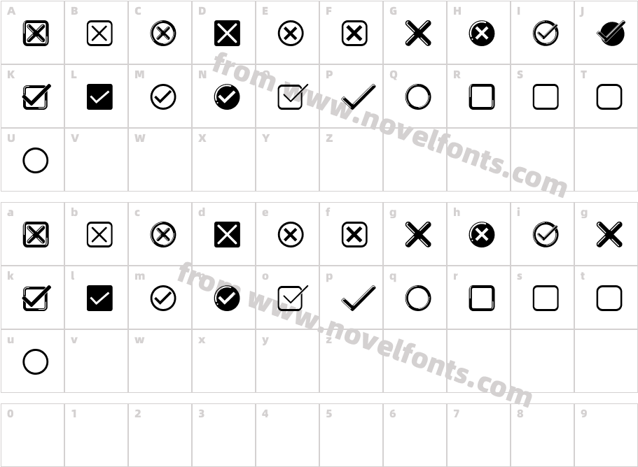 Check Icons RegularCharacter Map