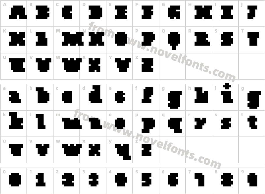 ChemoSerifScreenCharacter Map