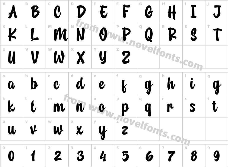 Chilcilla Regular DemoCharacter Map