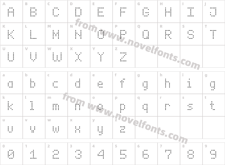 Enhanced Dot Digital-7Character Map