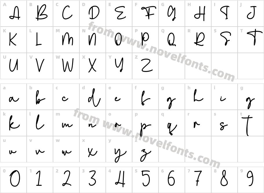 Christmas letter - Personal useCharacter Map