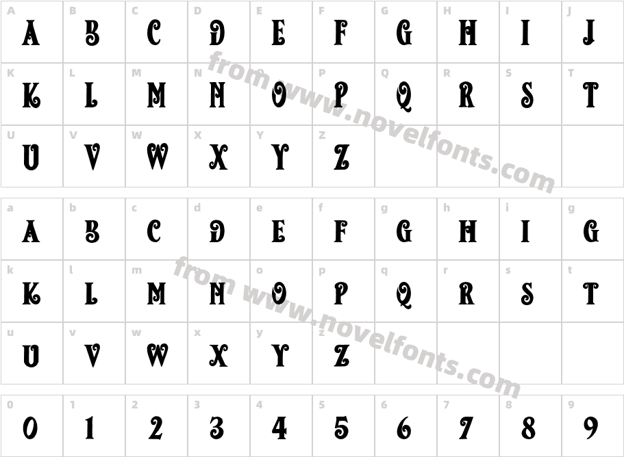 ChristmasMozartRegularCharacter Map