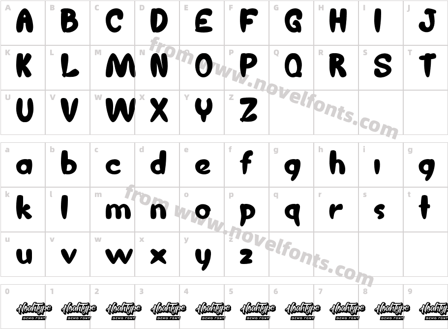 ChunkyUnicornDemoRegularCharacter Map