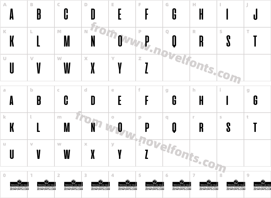 Cinematografica-BoldCharacter Map