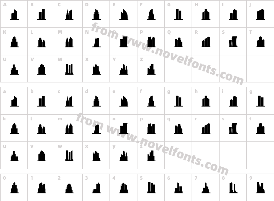 City SkylineCharacter Map