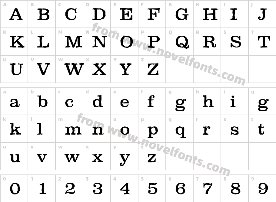 ClareAntiqueCharacter Map