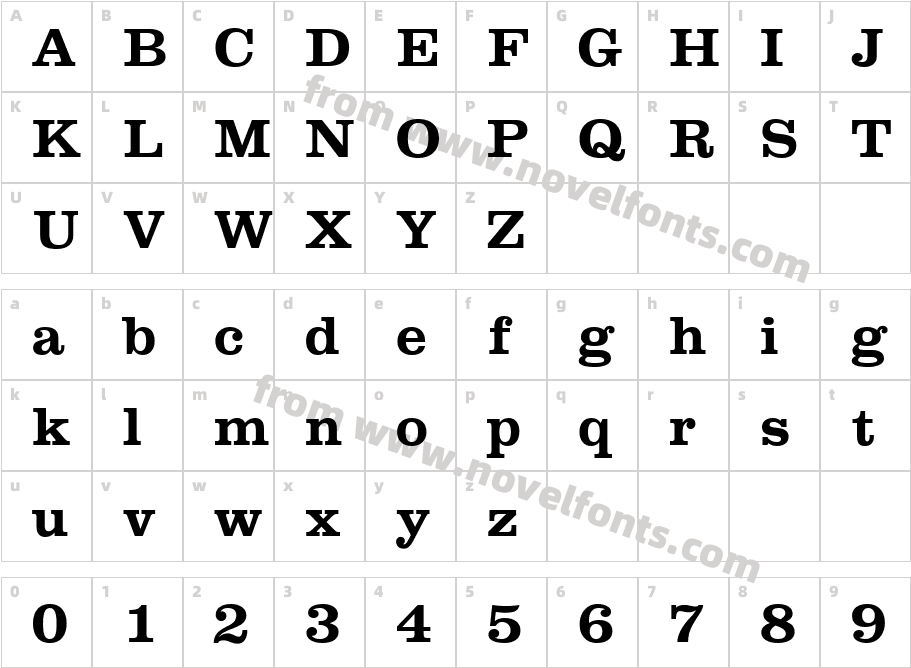 Clarendon-BoldCharacter Map