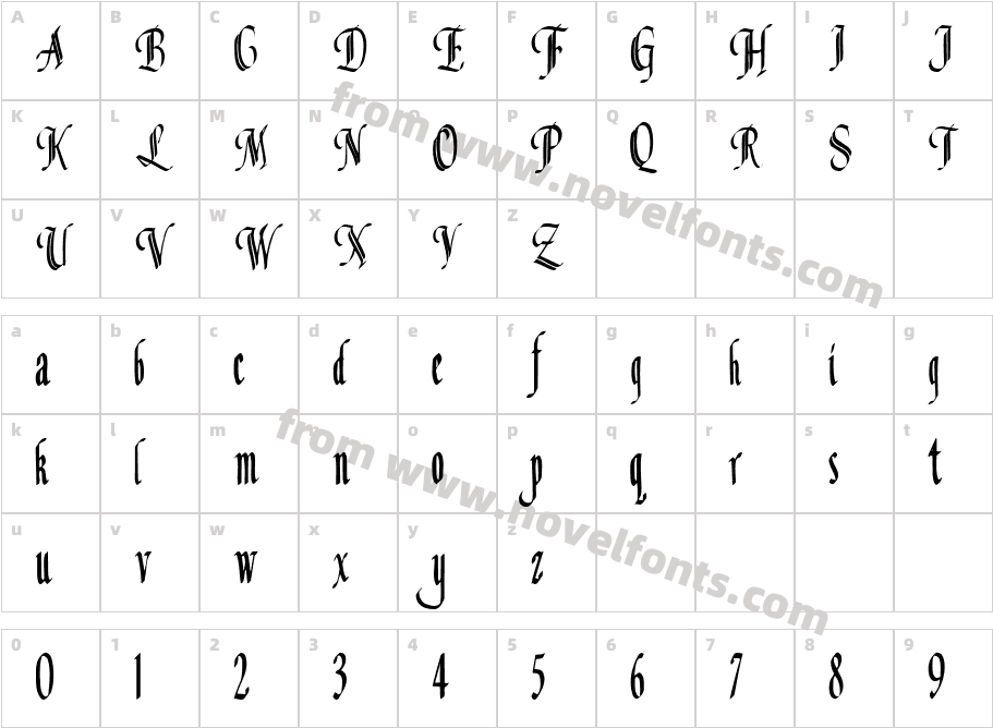 ClassicFont104SupConCharacter Map