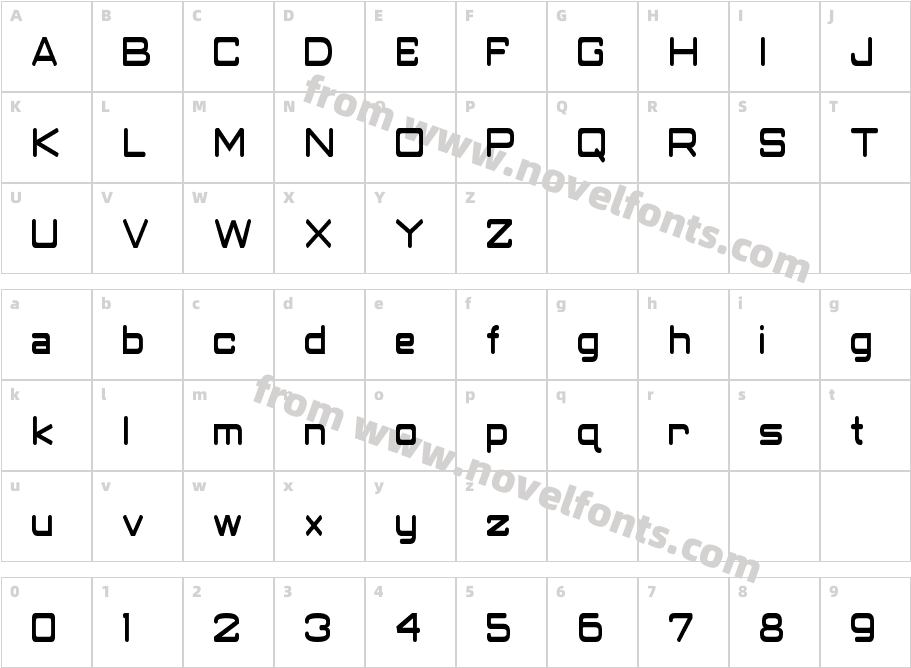 ClassicRobotCondensedCharacter Map