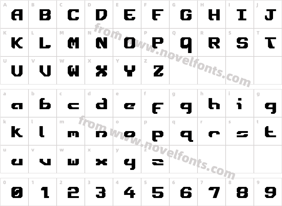 Ensign Flandry BoldCharacter Map