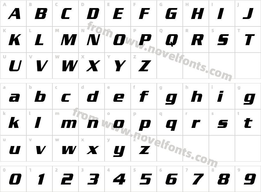 Enter Sansman Bold ItalicCharacter Map